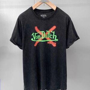 Von Dutch Black Graphic T-Shirt for Men
